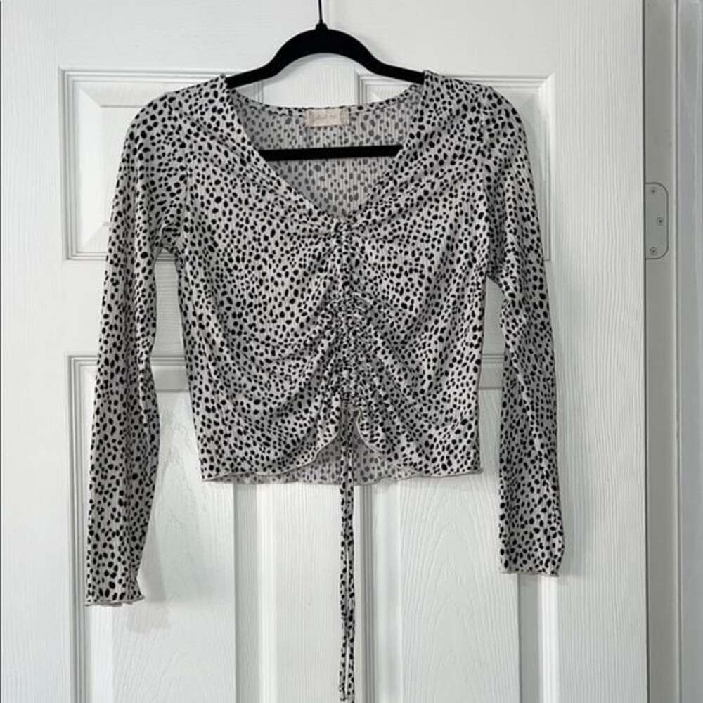 Altar’d State Black and White Ruched Top